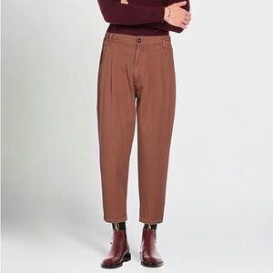 NWT Stilosophy Flannel Pleat Front Trouser Pants Cropped Short Sz IT 48